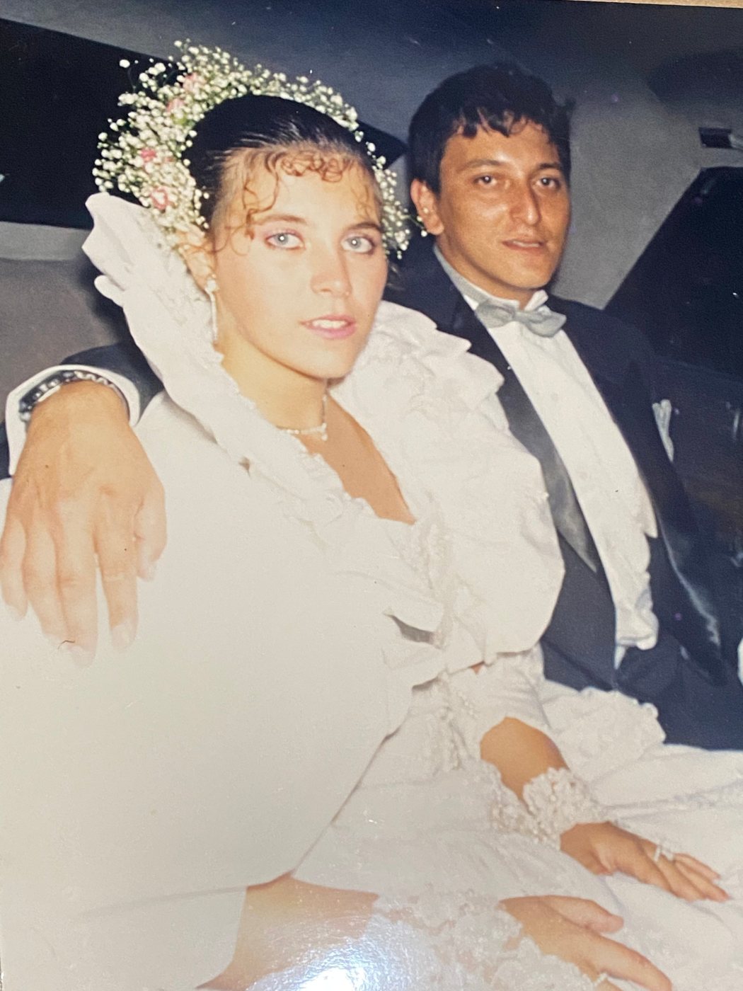 Os pais da Nati no dia do casamento, em 1991